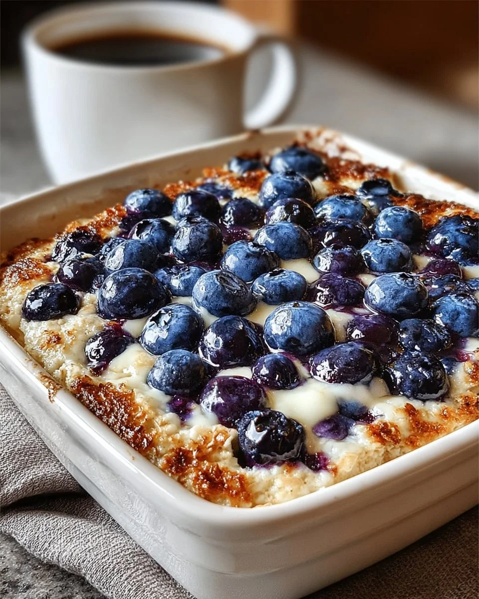 Blueberry Cottage Cheese Breakfast Bake