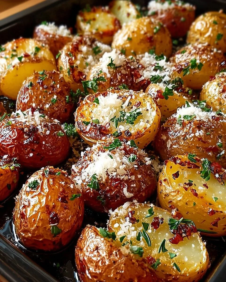 Browned Butter Roasted Potatoes with Parmesan