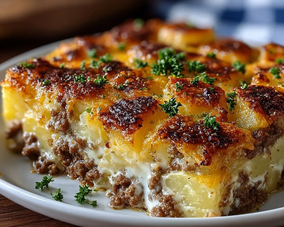 Cheesy Hamburger Potato Casserole