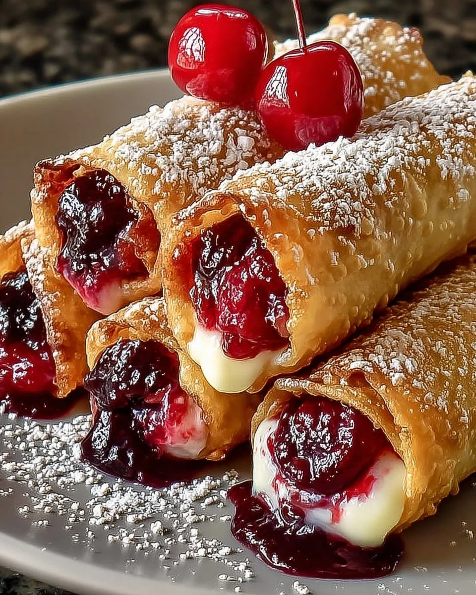Cherry Cream Cheese Egg Rolls