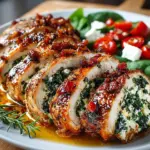 Delicious Chicken Roulade recipe with fresh ingredients and herbs