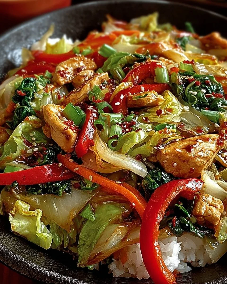 Chinese Chicken Cabbage Stir-Fry