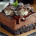 Delicious Choco Nirvana Mousse Cake, a no-bake chocolate dessert.
