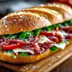 Chopped Italian Sandwich with fresh ingredients and vibrant colors