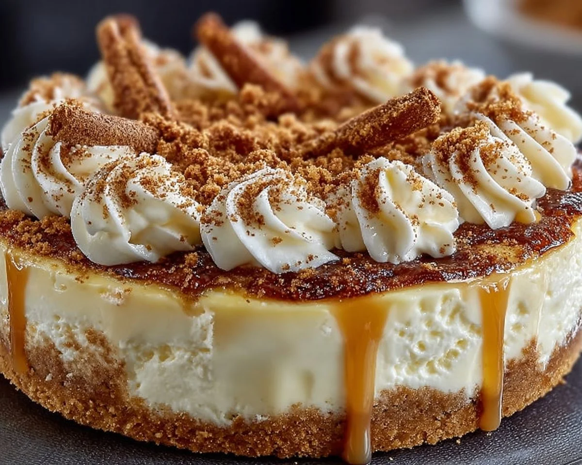 Cinnamon Roll Cheesecake with Cream Cheese Frosting