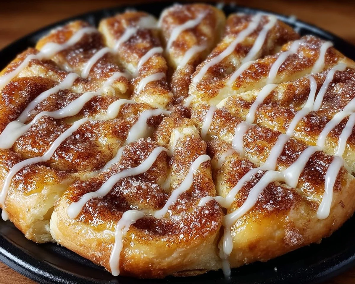 Cinnamon-Sugar Pizza Made with Crescent Rolls