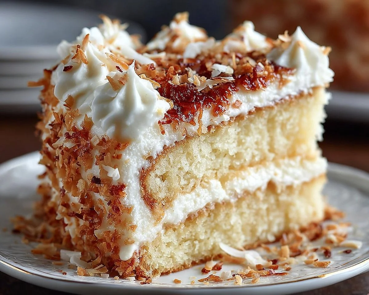 Coconut Cake With Cream Cheese Coconut Frosting
