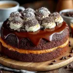 Delicious Coffee Chocolate Sponge Cake with rich frosting and coffee flavor