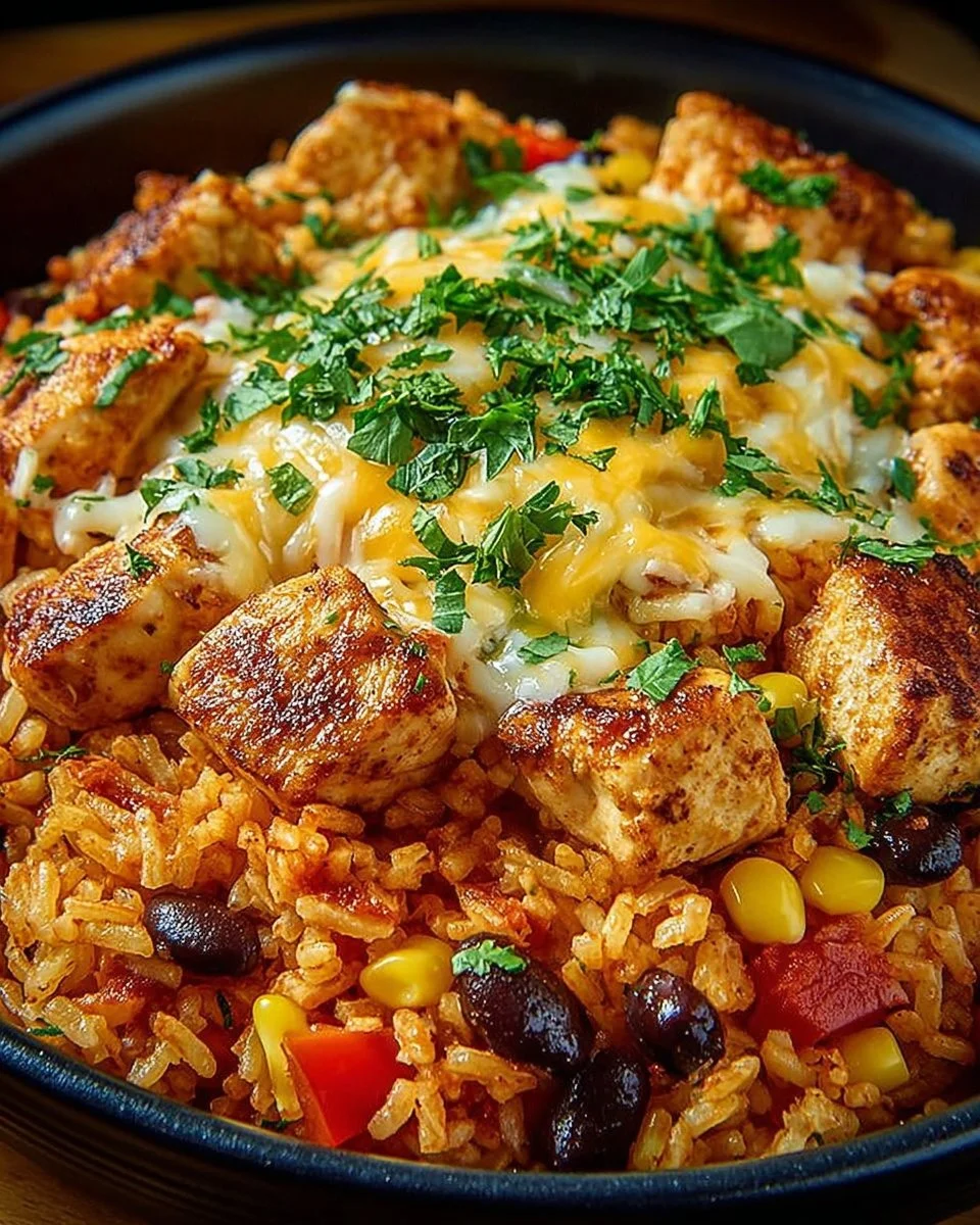 Crazy Chicken – Mexican Chicken and Rice with Cheese