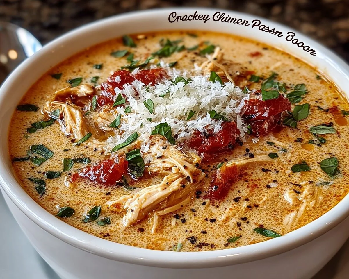 Crock Pot Creamy Chicken Parmesan Soup