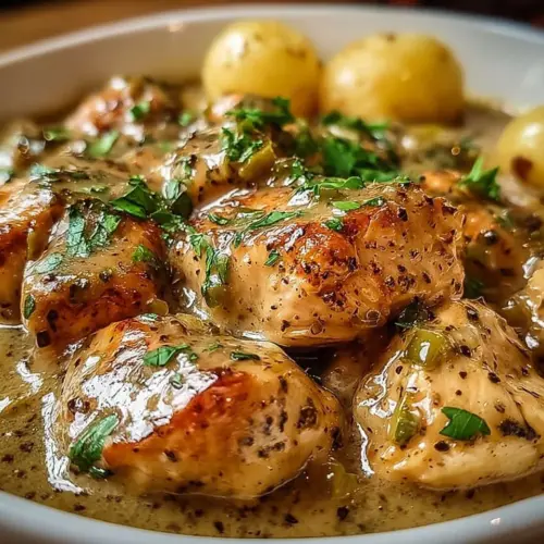 Delicious Crockpot Mississippi Chicken served with herbs and spices