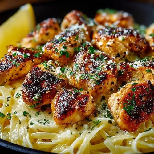 Delicious Garlic Butter Chicken with Lemon Parmesan Pasta