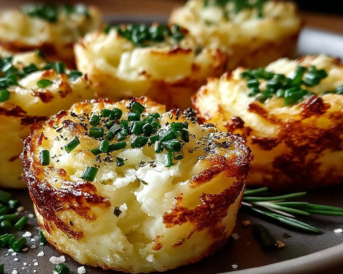 Garlic Chive Mashed Potato Puffins