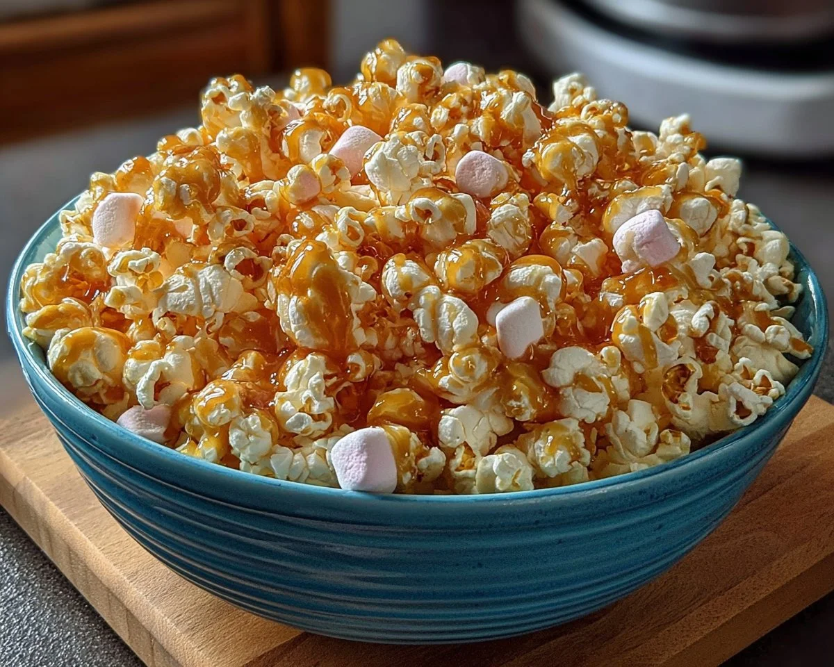 Gooey Marshmallow Caramel Popcorn