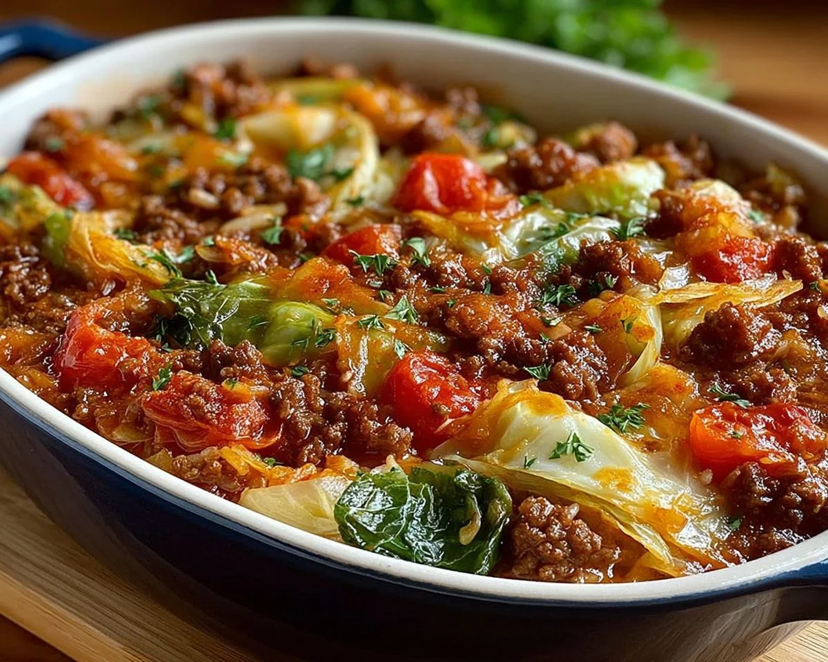 Hearty Cabbage & Ground Beef Casserole