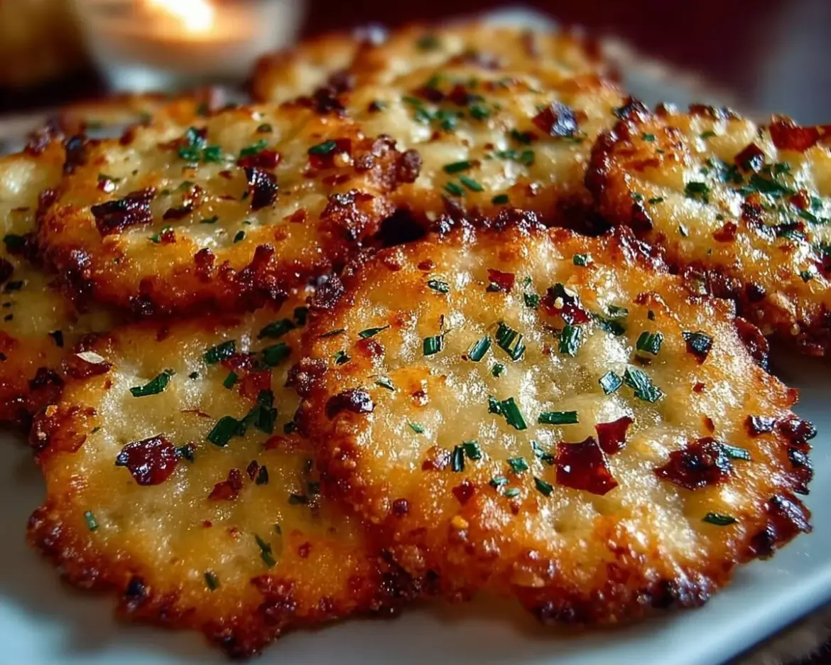 Festive Holiday Ritz Crackers with toppings for appetizers