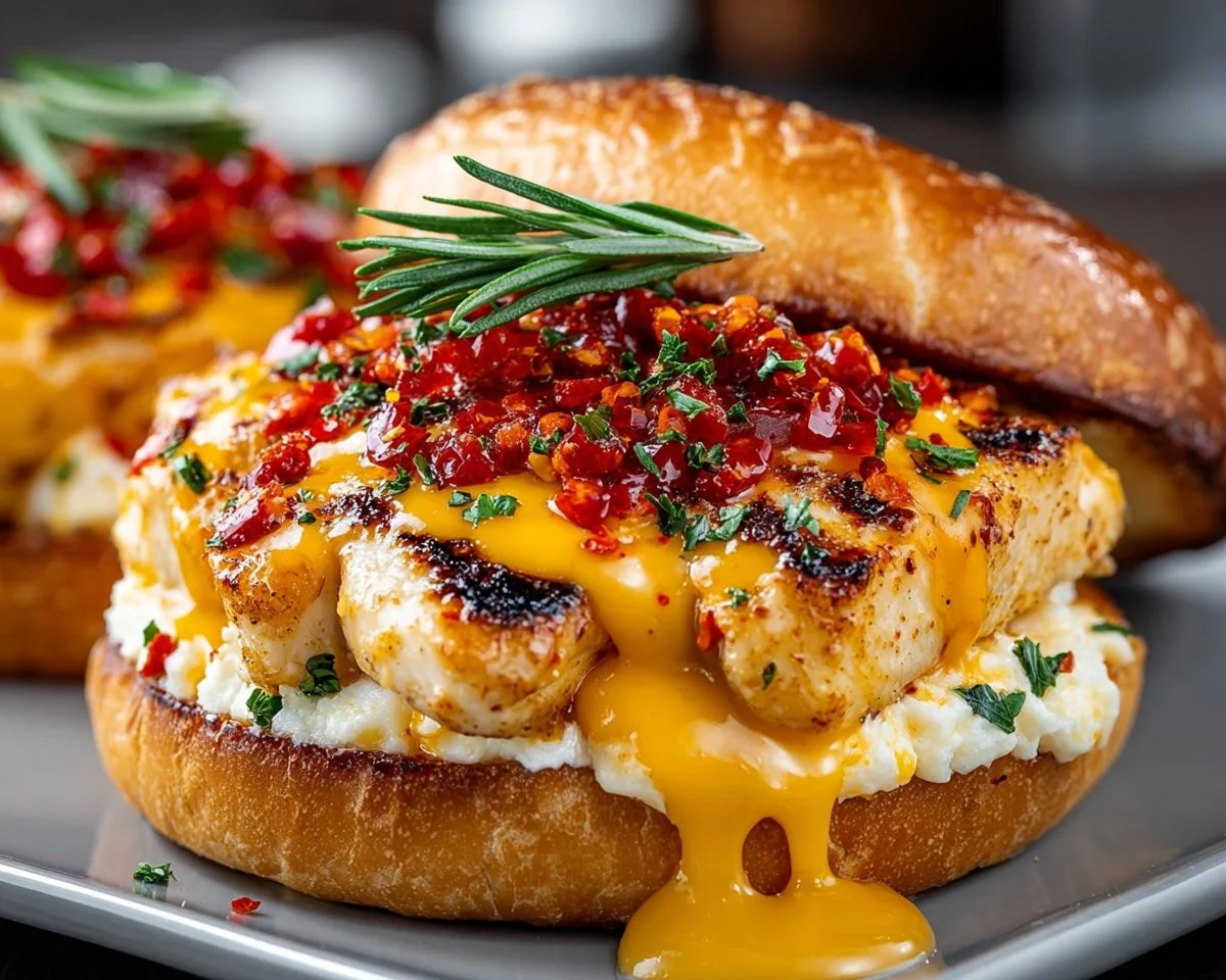 Honey Pepper Pimento Chicken Sandwich
