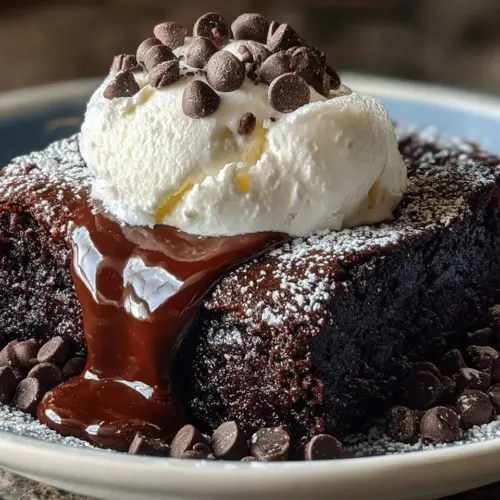 Delicious hot fudge pudding cake served in a bowl with a spoon.