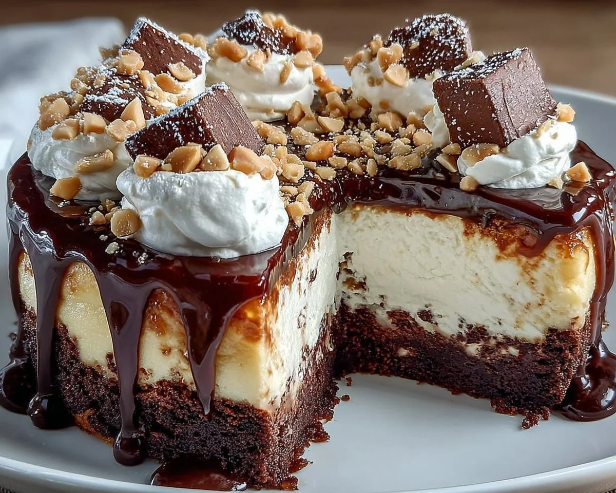 Hot Fudge Sundae Brownie Cheesecake