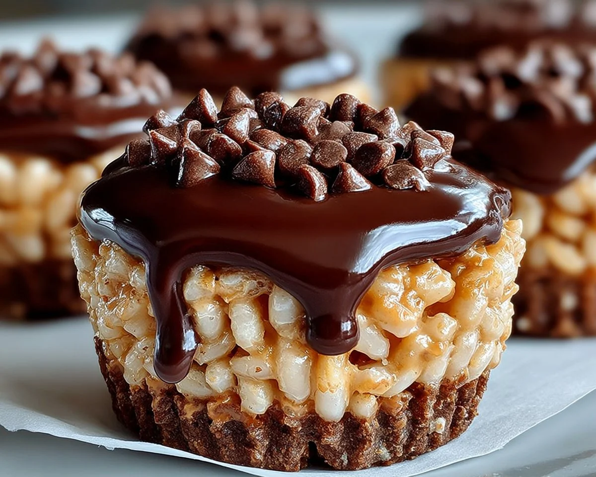 Irresistible Chocolate Peanut Butter Rice Krispie Cups
