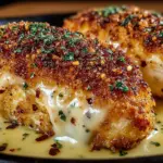 Parmesan Crusted Chicken from Longhorn Steakhouse served with sides.
