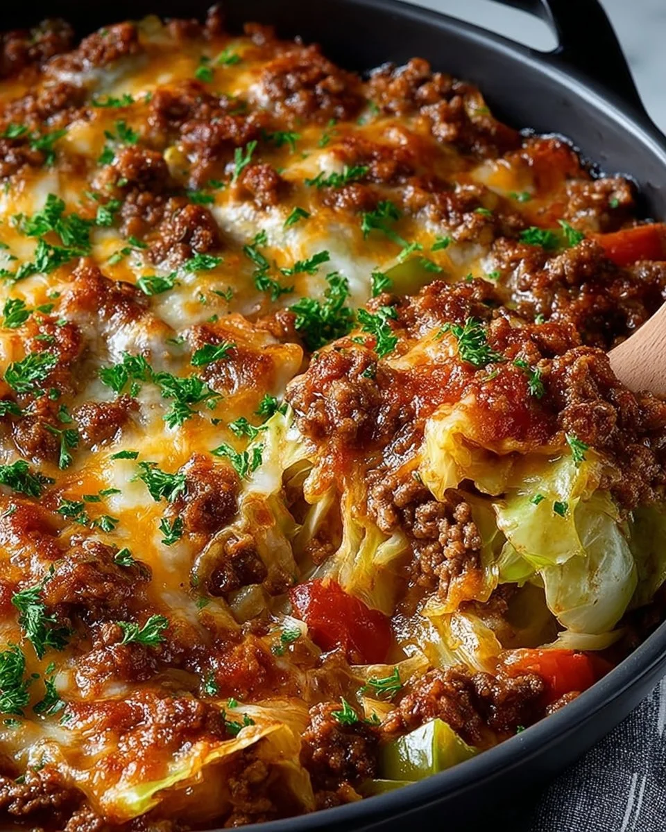 Low Carb Unstuffed Cabbage Casserole