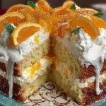 A delicious slice of Mandarin Pineapple Layer Cake showcasing tropical layers.