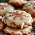 Delicious maple cookies decorated with rich maple icing for a delightful dessert