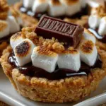 Delicious Mini S'mores Cups with chocolate, marshmallows, and graham cracker crust