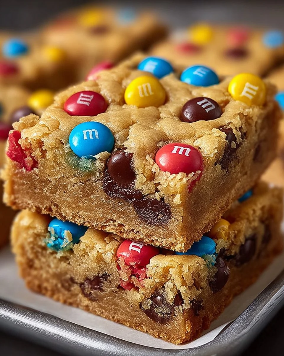 M&M Cookie Bars