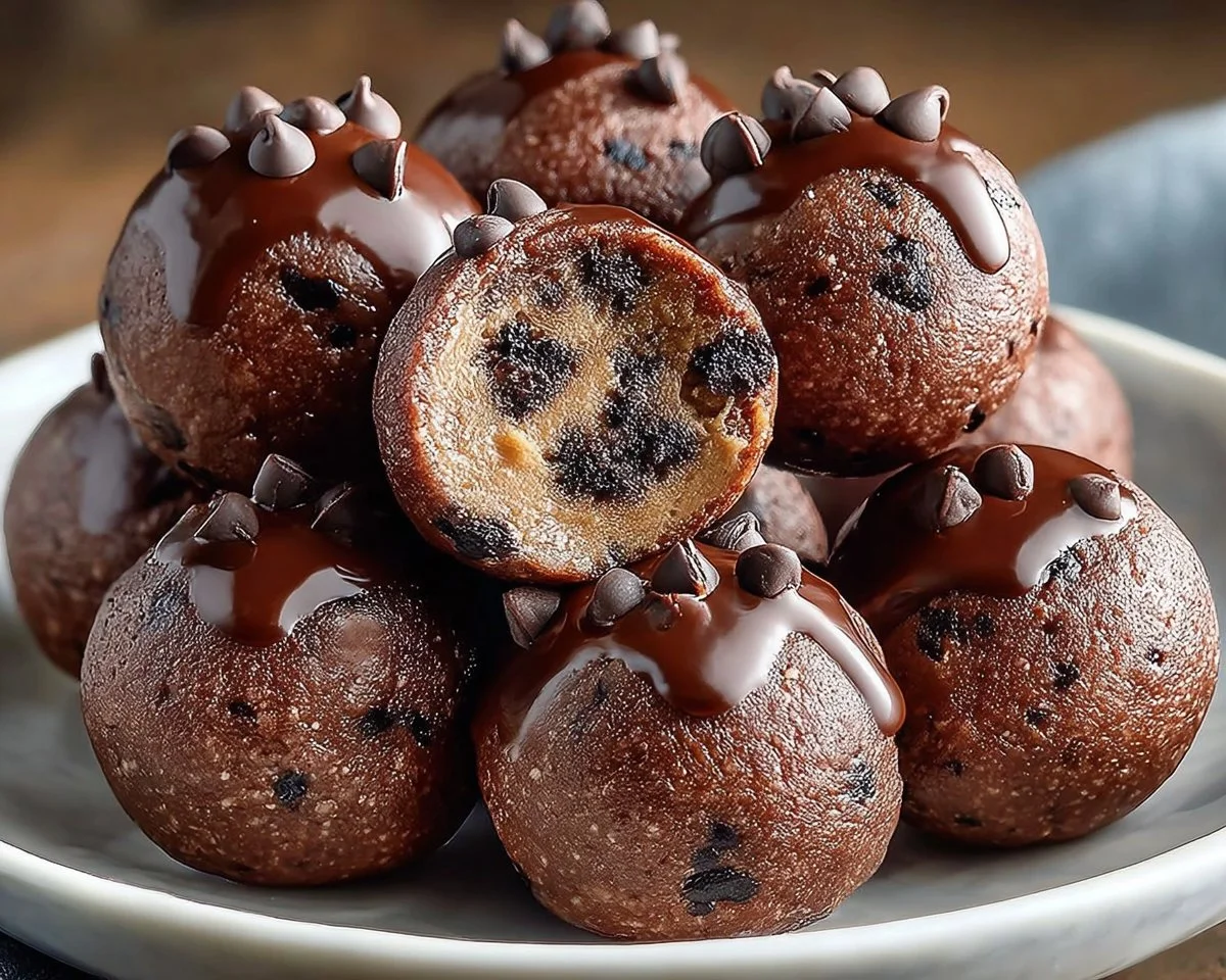 No-Bake Cottage Cheese Brownie Batter Protein Bites