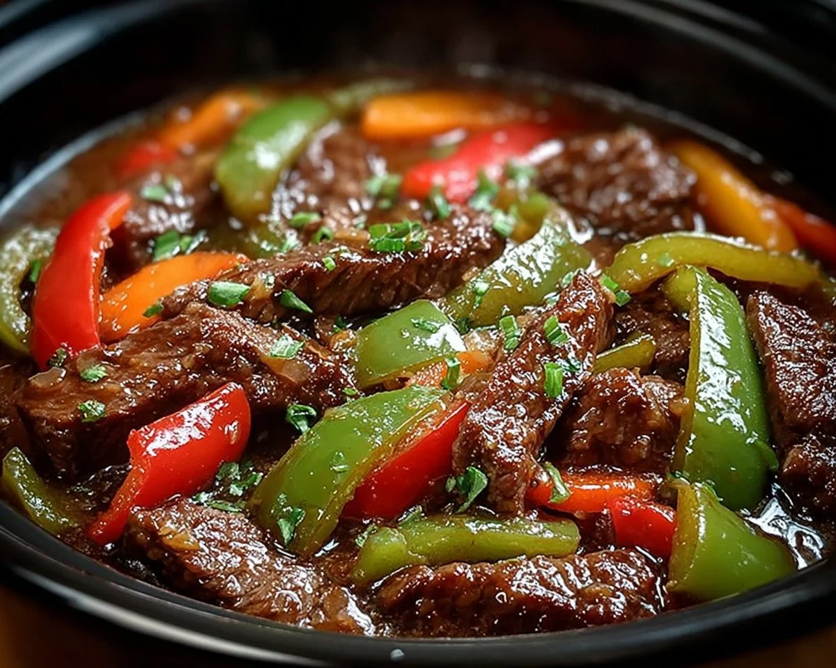 Pepper Steak in a Crock Pot