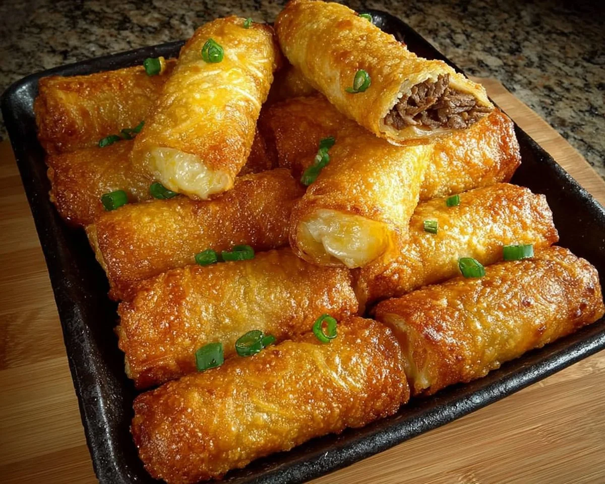 Philly Cheesesteak Egg Rolls
