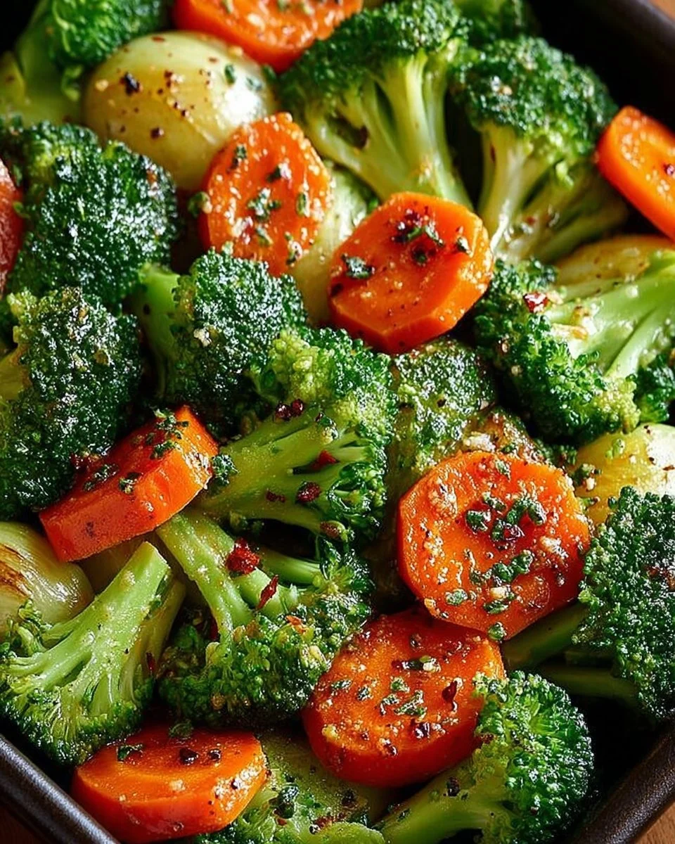 Roasted Broccoli and Carrots