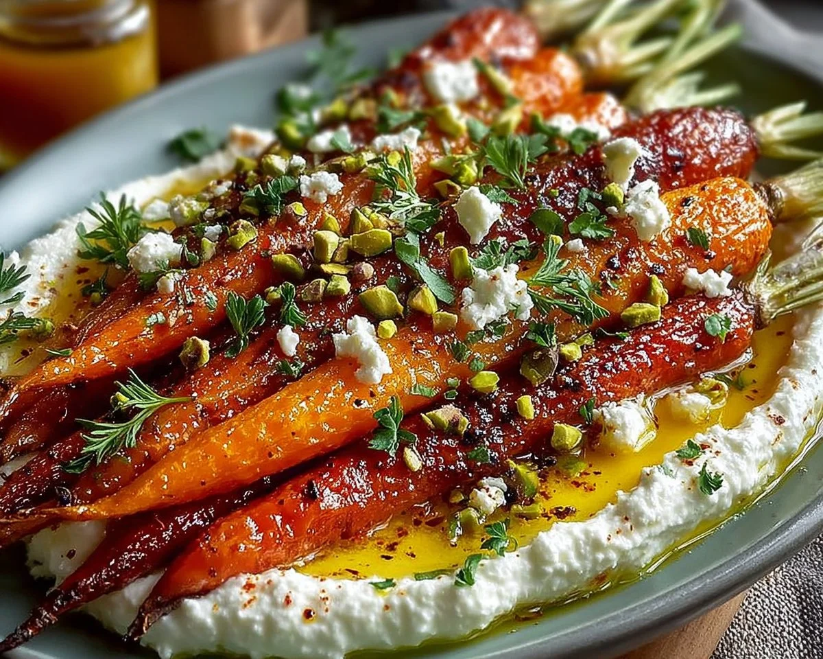 Roasted Carrots with Whipped Ricotta and Hot Honey