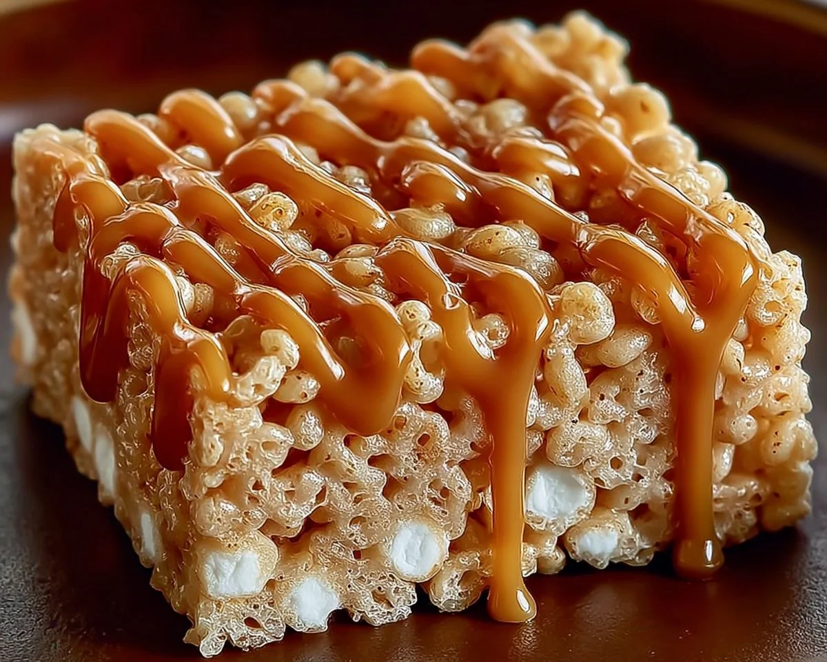 Salted Caramel Rice Krispie Treats