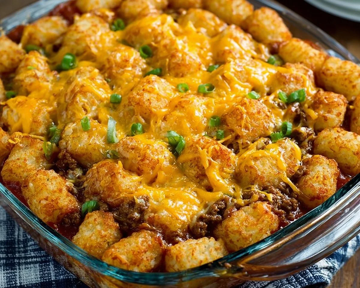 Sloppy Joe Tater Tot Casserole