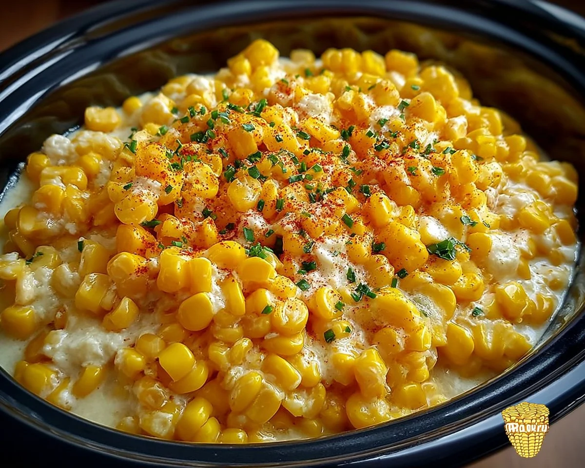 Slow Cooker Cheddar Corn