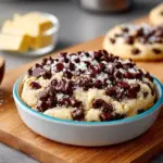 Freshly baked small batch chocolate chip cookies on a cooling rack