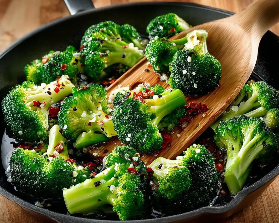Delicious smashed broccoli dish served with vibrant seasoning and textures