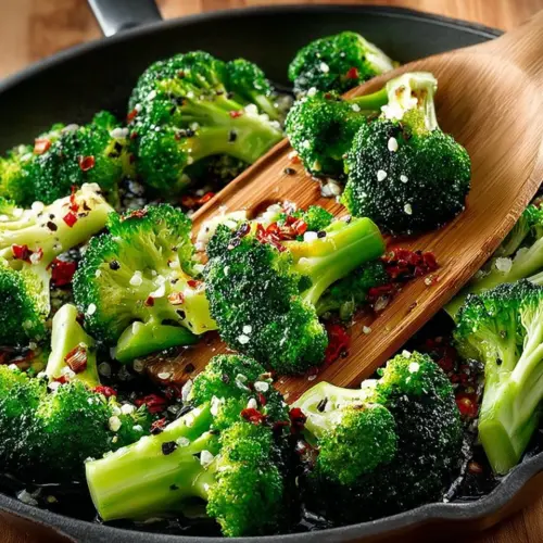 Delicious smashed broccoli dish served with vibrant seasoning and textures