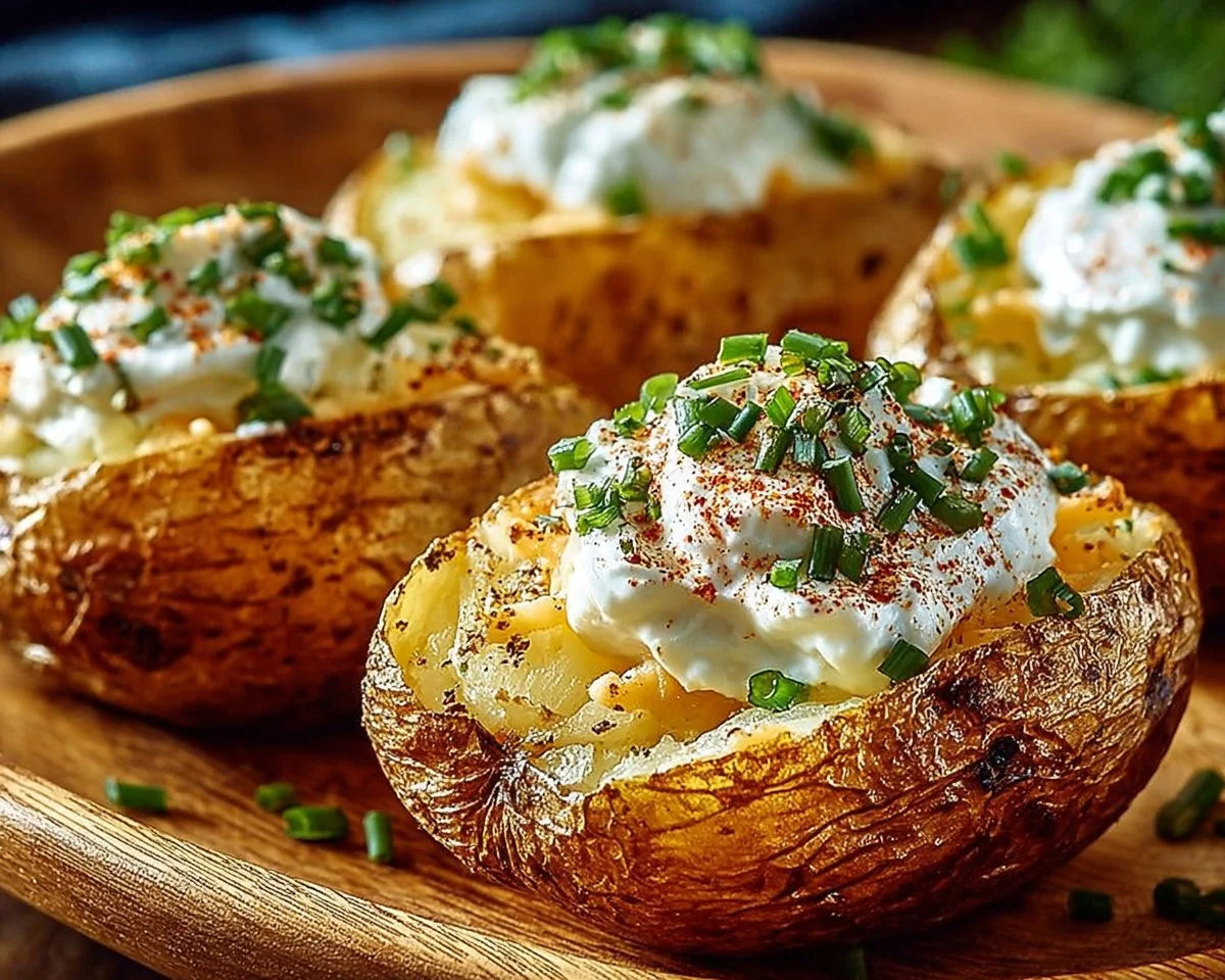 Sour Cream & Chive Baked Potatoes