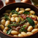 Southern Butter Beans recipe with fresh ingredients in a serving bowl