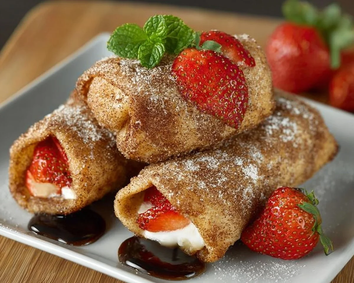 Strawberry Cheesecake Chimichangas