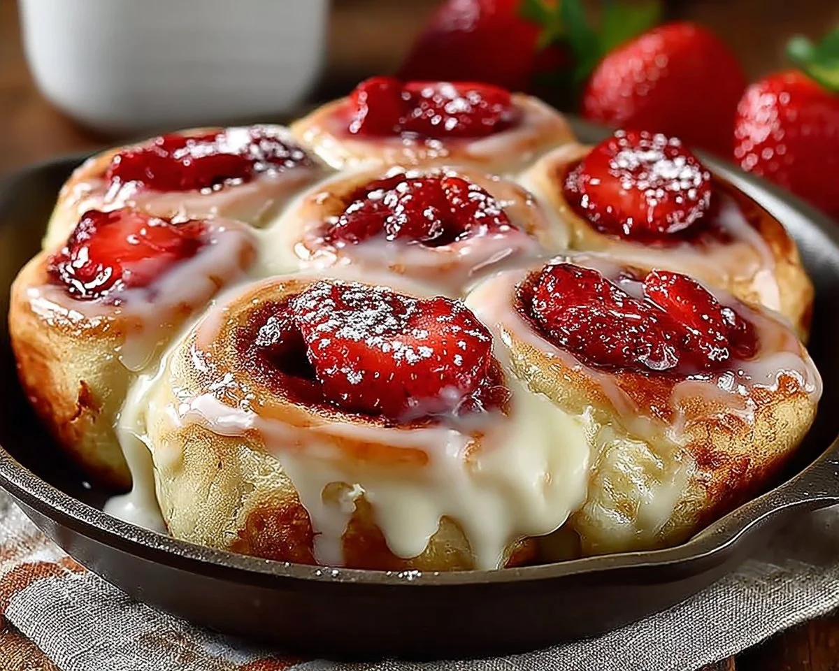 Strawberry Cheesecake Sweet Rolls
