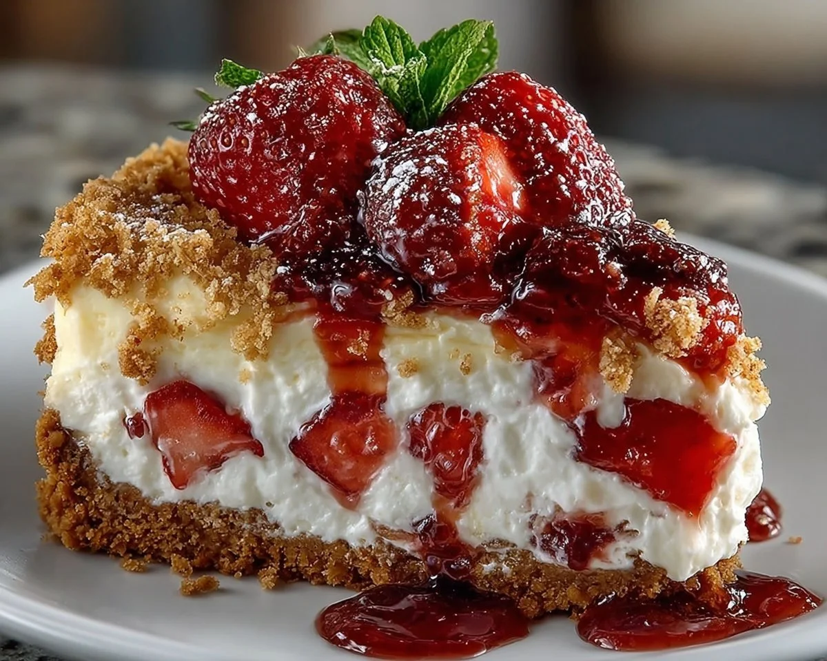 Strawberry Crunch Cheese Cake