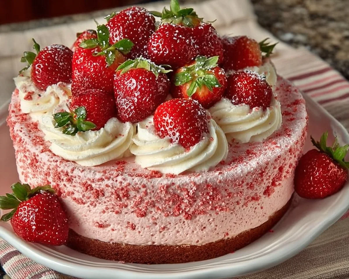 Strawberry Shortcake Ice Cream Cake