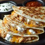 Delicious homemade Chicken Quesadilla inspired by Taco Bell's recipe