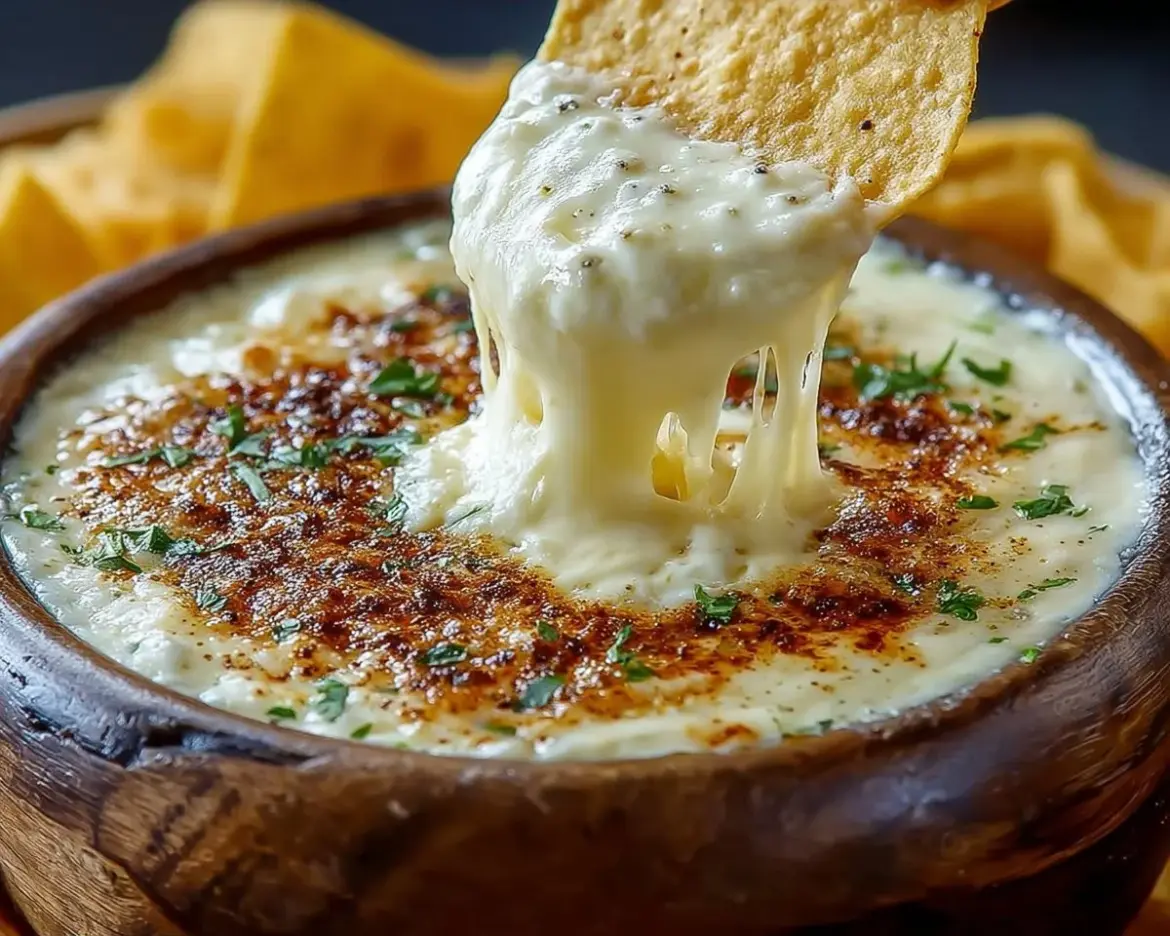 Delicious cheese dip served in a Mexican restaurant